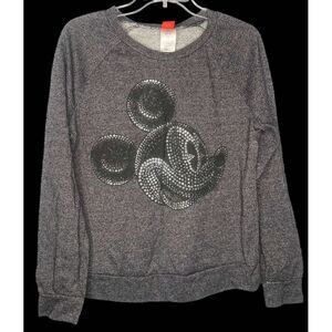 Disney Mickey Mouse Graphic Sweatshirt  Charcoal Gray unisex Size‎ XL comfy glam